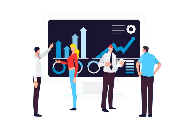 Data-driven digital marketing strategy with analytics dashboard